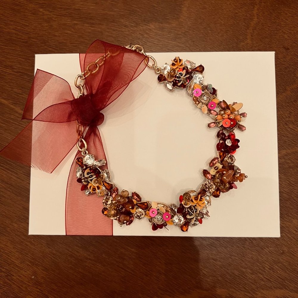 Talbots Colorful Mixed Media Statement Necklace - Picture 2 of 16